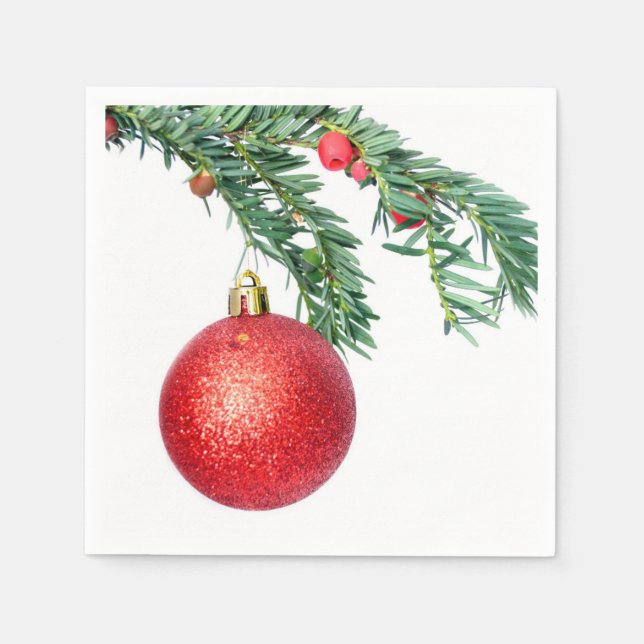 Serviette En Papier Napkins Holly Branch (Devant)