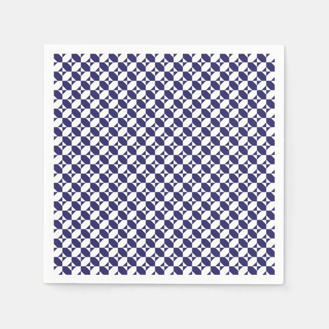 Serviette En Papier Napkins japonais bleu (Devant)