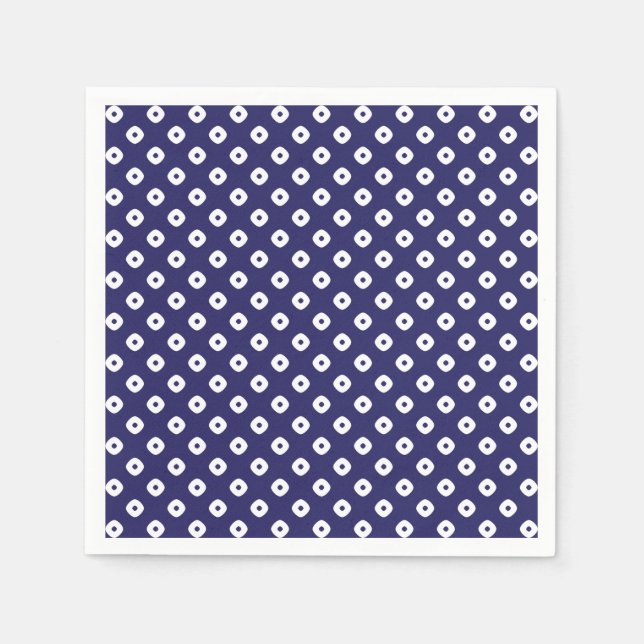 Serviette En Papier Napkins japonais bleu (Devant)