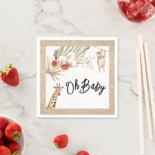 Serviette En Papier Napkins Jungle Party