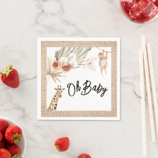 Serviette En Papier Napkins Jungle Party