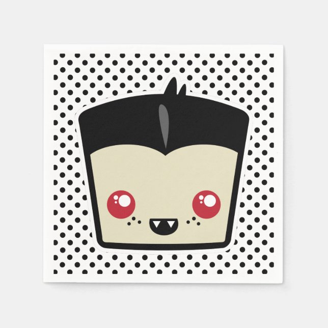 Serviette En Papier Napkins Kawaii Dracula (Devant)