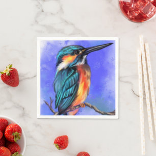 Serviette En Papier Napkins Kingfisher Bird