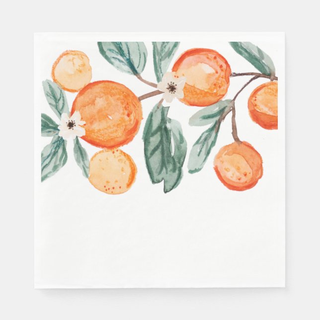 Serviette En Papier Napkins Little Cutie Clementine Party (Devant)