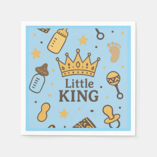 Serviette En Papier Napkins Little King Baby shower