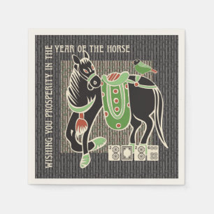 Serviette En Papier Napkins Mah Jongg Horse