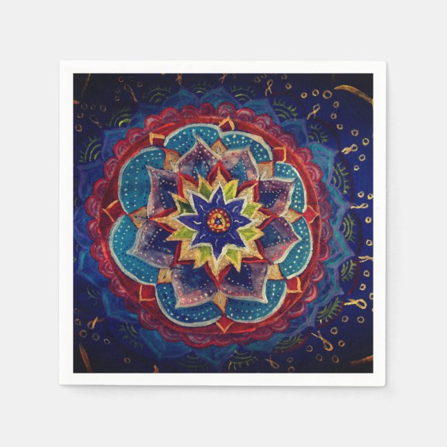 Serviette En Papier Napkins Mandala Art Paper (Devant)