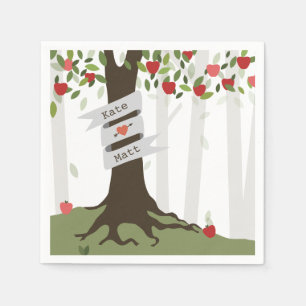 Serviette En Papier Napkins Mariage Apple Orchard