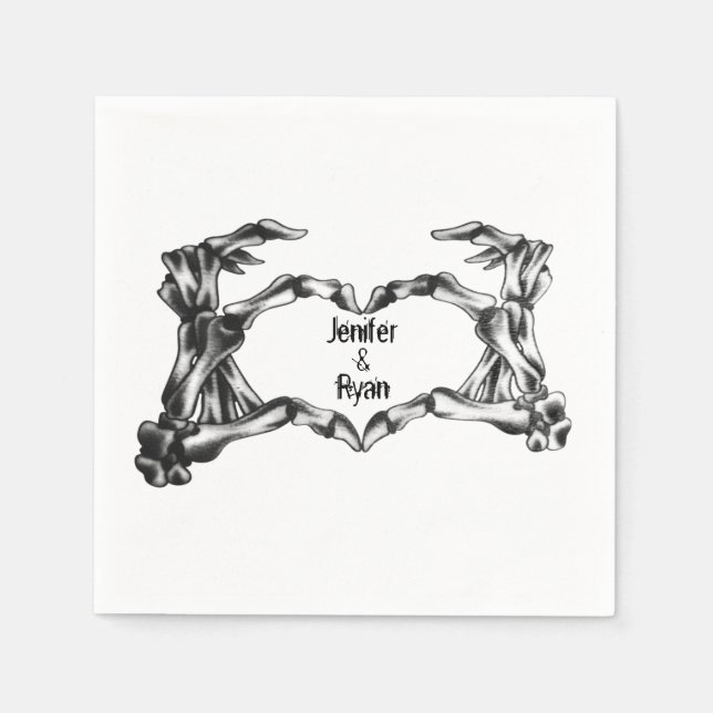 Serviette En Papier Napkins mariage d'Halloween (Devant)