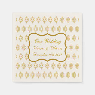 Serviette En Papier Napkins Mariage en dentelle antique