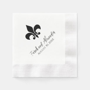 Serviette En Papier Napkins Mariage Fleur de Lis