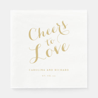 Serviette En Papier Napkins mariage | L'or à l'amour