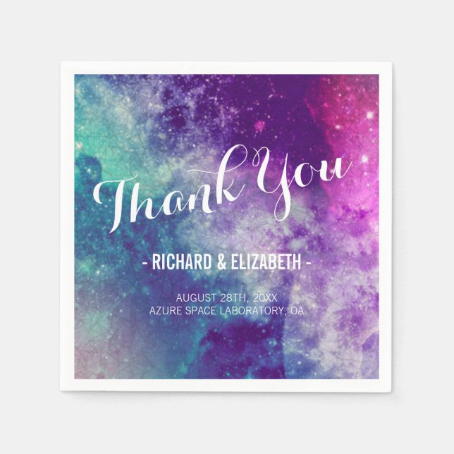 Serviette En Papier Napkins Mariage Pastel Galaxy (Devant)