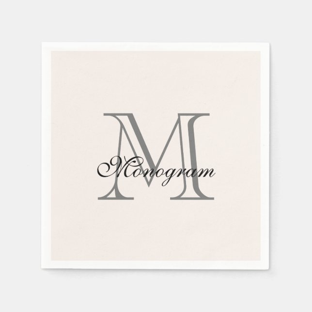 Serviette En Papier Napkins Monogramme (Devant)