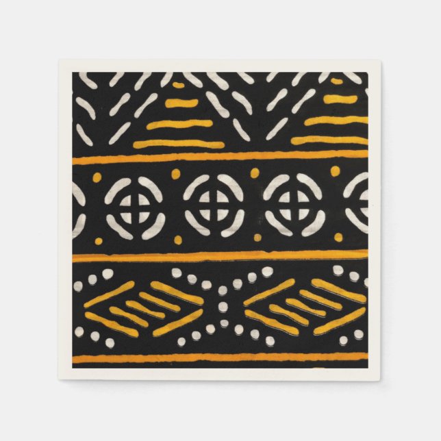 Serviette En Papier Napkins Motif africain (Devant)