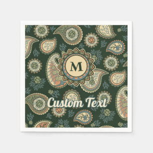 Serviette En Papier Napkins Motif Cypress Paisley