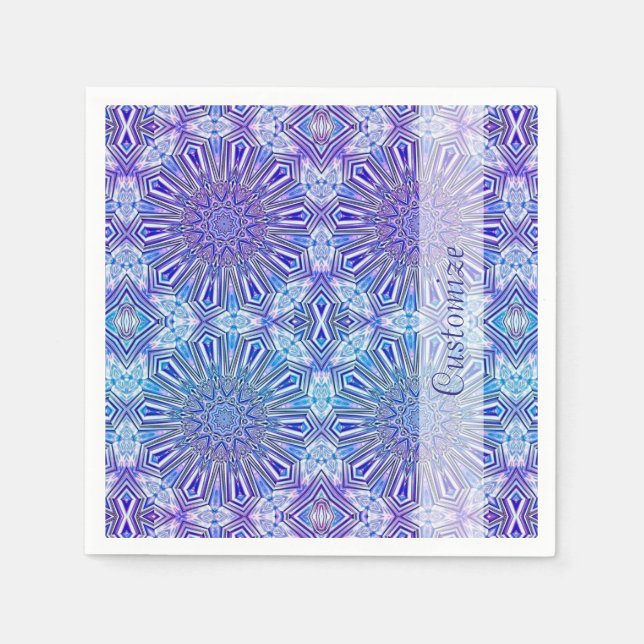 Serviette En Papier Napkins Motif Kaleidoscope Star (Devant)