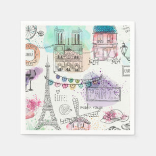 Serviette En Papier Napkins Papier Paris