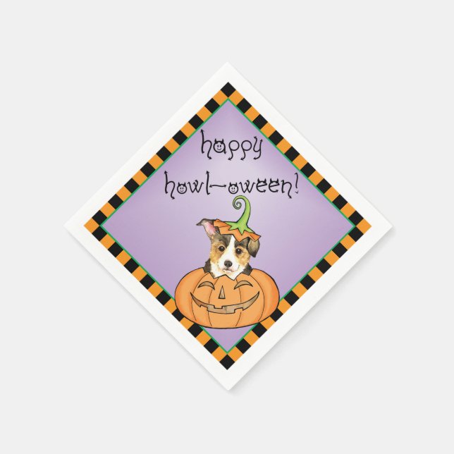 Serviette En Papier Napkins Pembroke Welsh Corgi Halloween (Coin)