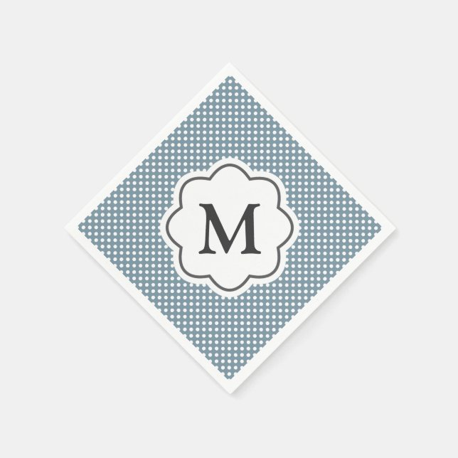 Serviette En Papier Napkins Pois Monogram (Coin)