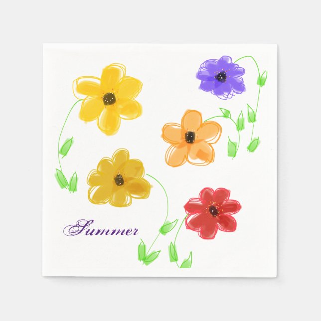 Serviette En Papier Napkins pour la fête d'été (Devant)