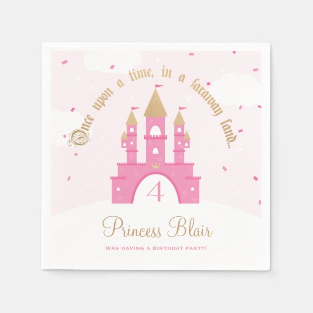 Serviette En Papier Napkins Princess Party (Devant)