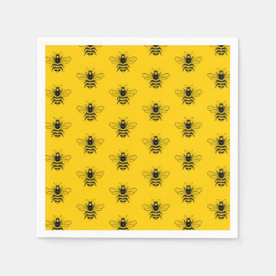 Serviette En Papier Napkins Queen Bee Motif Party