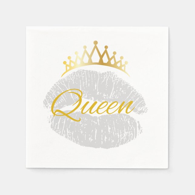 Serviette En Papier Napkins Queen Party (Devant)
