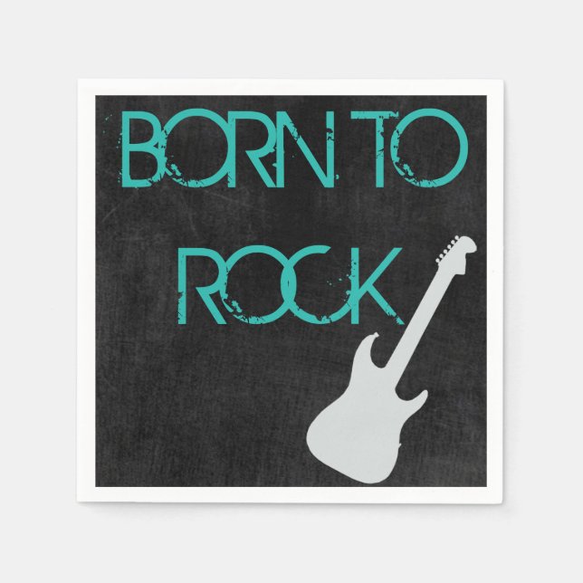 Serviette En Papier Napkins Rock Star (Devant)