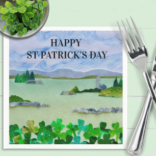 Serviette En Papier Napkins Shamrock de la Saint Patrick