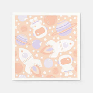 Serviette En Papier Napkins Space Girls Party