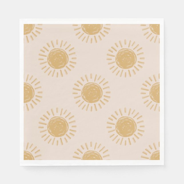 Serviette En Papier Napkins Sun Party (Devant)