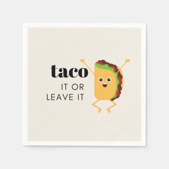 Serviette En Papier Napkins Taco Party (Devant)