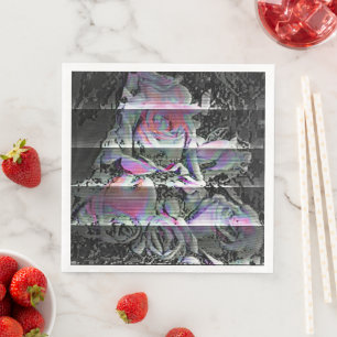 Serviette En Papier Napkins Techno Bouquet