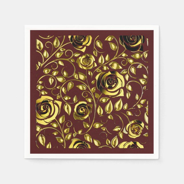 Serviette En Papier Napkins-Velvet Wine collection (Devant)