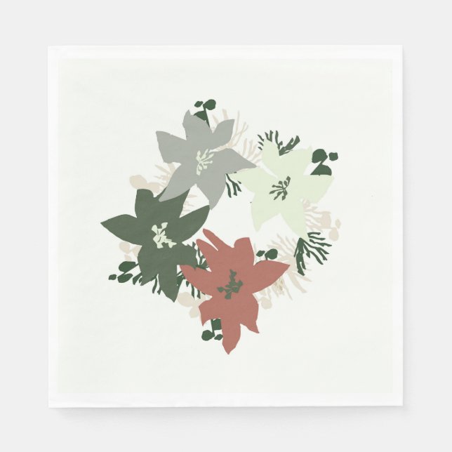 Serviette En Papier Naples à thème de Noël (Devant)