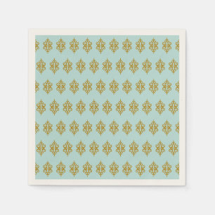 Serviette En Papier Naples Aqua Lace