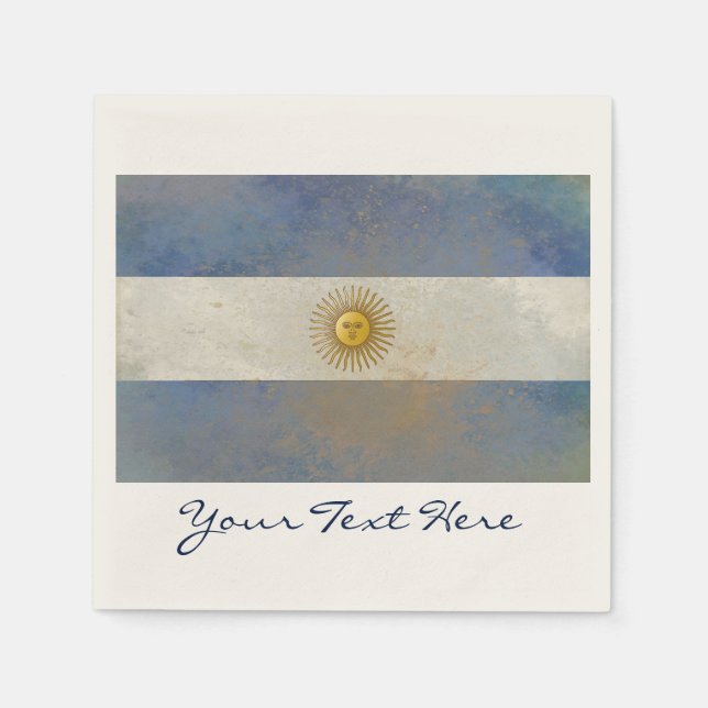 Serviette En Papier Naples Argentine Flag Party (Devant)