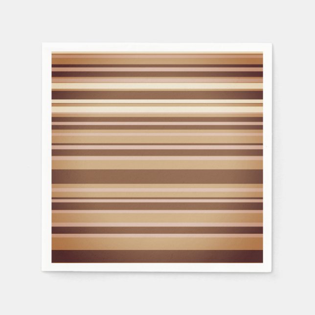 Serviette En Papier Naples Brown et blanc (Devant)