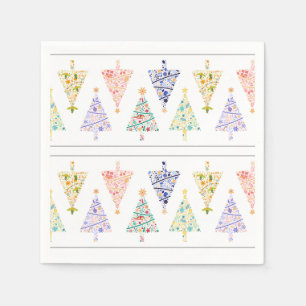 Serviette En Papier Naples d'arbre de Noël modernes