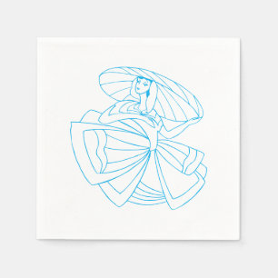 Serviette En Papier Naples d'art de la ligne de danseur