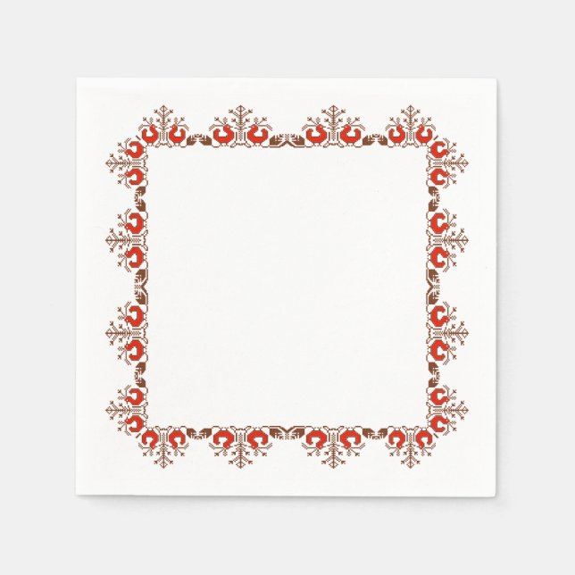 Serviette En Papier Naples d'art géométrique (Devant)
