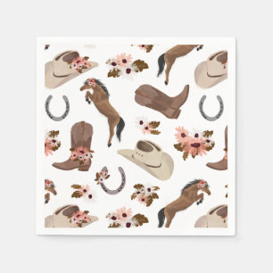 Serviette En Papier Naples de campagne et florales