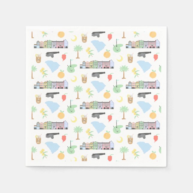 Serviette En Papier Naples de Caroline du Sud (Devant)