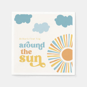 Serviette En Papier Naples de fête d'anniversaire du soleil