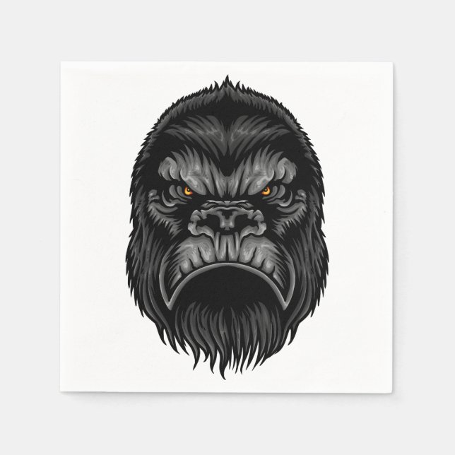 Serviette En Papier Naples de Gorilla - Fournitures de parties illustr (Devant)