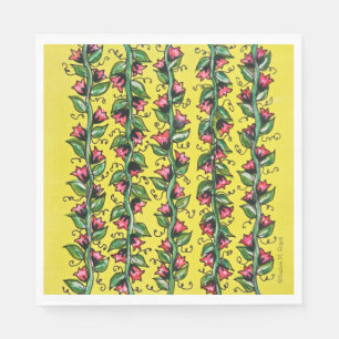 Serviette En Papier Naples de la partie Vignes de la Tulipe en fleurs 
