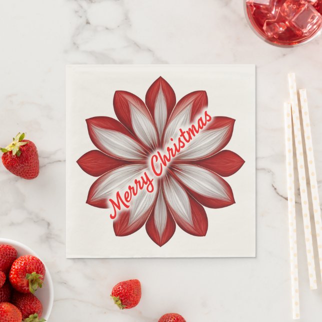 Serviette En Papier Naples de Noël (En situation)