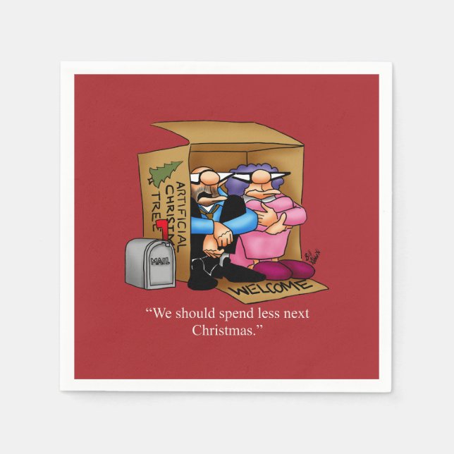 Serviette En Papier Naples de Noël Hilarious Humour Party (Devant)