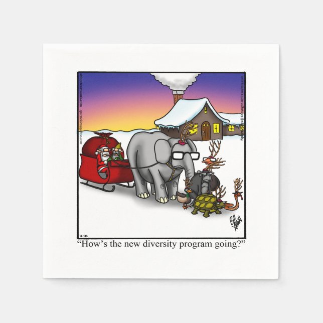 Serviette En Papier Naples de Noël Hilarious Humour Party (Devant)